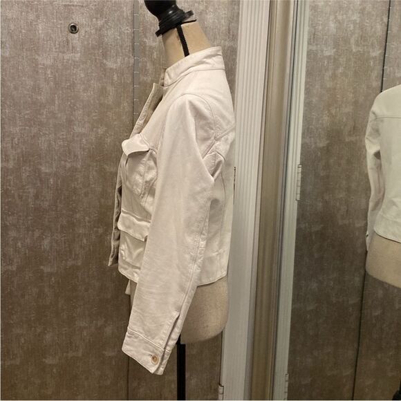 Brunello Cucinelli Women's genuine leather Cream Jacket, M - Picture 5 of 10